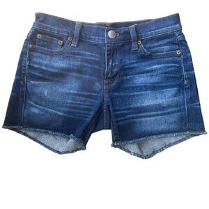 J. CREW Indigo Denim Frayed Hem Jean Shorts - Size 24